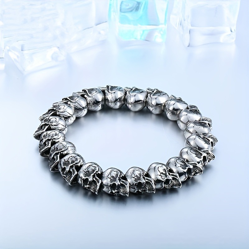 Men's Retro Punk Small Skull Bracelet